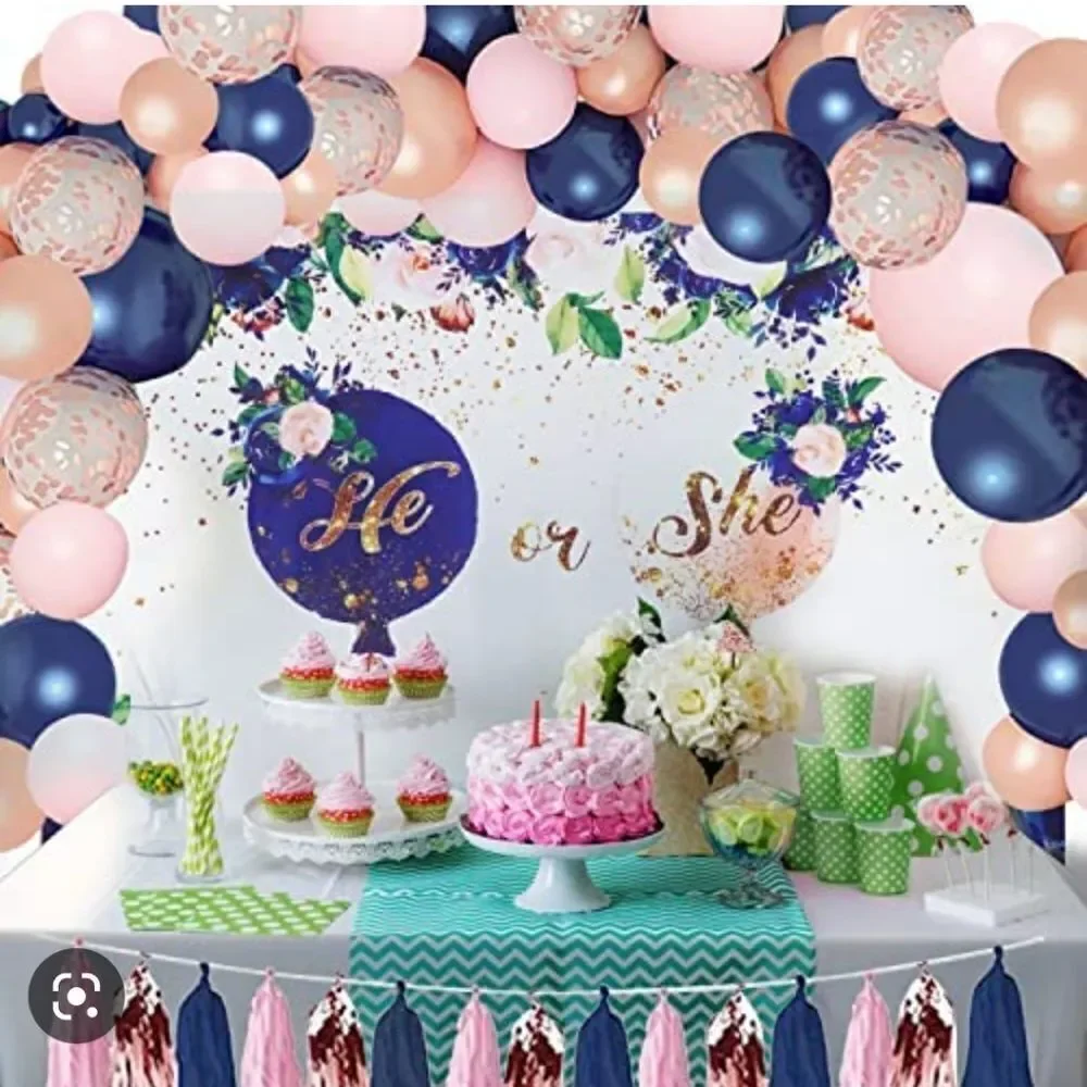 New Baby Gender Reveal Party Decoration Shower Backdrop Photo Background Banner